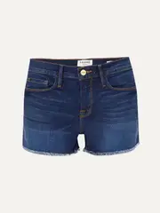 [FRAME] FRAME - Le Cutoff Frayed Denim Shorts - Mid denim - 30 30 Blue