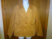 NEW WOMEN'S STUDIO WORKS CAMEL BROWN BLAZER / JACKET SIZE 8 MSP $48.00