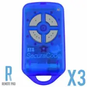 3 x ATA Genuine Garage/Gate Remote PTX-4 Securacode PTX4 GDO 2v7/4v3/4v5/7v1/9v1