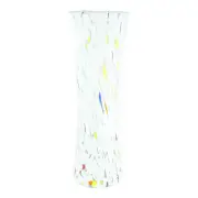 Murano Glass Vase White Multi Handmade Millefiori 19cm High Venice Italy