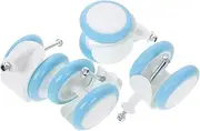 4pcs Stroller Replacement Wheels High Chair Car Accessories Car Seat Stroller Caster Wheels Stroller Wagon Push Cart Wheel Wheels for Walker Rubber Sky-blue