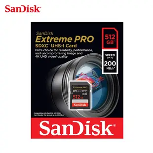 SANDISK 512G Extreme PRO SDXC UHS-I U3 專業攝影 高速 記憶卡 現貨 廠商直送