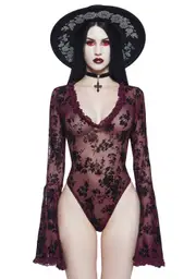 [Widow] Pursuit Of Blood Mesh Bodysuit - Red