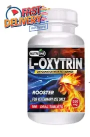 L-oxitrin 100 Tabletas Oxigenador para Gallos/ Suplemento Para Animales, Pollos