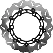 Motorcycle Front Rear Brake Disc Rotor Set Fr&on&t floating brakes disc 256MM Modified to 300MM Replacement Accessories for thickness 4.0mm For Ho&nd&a Forza350/ADV350(V-shaped Black)
