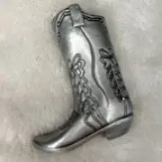 Metal Mini Lighter Holder Cowboy Boot Heavy Duty Decorative Gray Metal Birthday