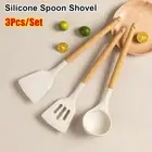 3Pcs/set Beige Cooking Turner Spatula Colander Pancakes Frying Pan