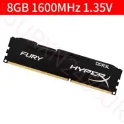 8GB 4GB 1600MHz DDR3L PC3L-12800 1.35V DIMM Desktop Memory SDRAM HyperX FURY BT