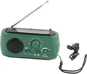 jojofuny Portable Emergency Solar Crank Radio Led Flashlight Am Fm Torch Hand Power Bank Output for Camping