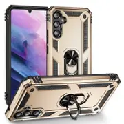 For Samsung Galaxy A34 5G Case, Shockproof with Holder, Gold