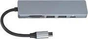 USB C Hub Adapter 6 in 1 Multiport Type C Docking Station with HDMI 4K PD Charging USB 3 0 Ports SD TF Card Reader for Pro Air Dell XPS Laptop Aluminum Alloy Compact Design