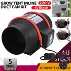 4" 6" Silent Inline Fan Extractor Duct Hydroponic Exhaust Industrial Vent Kit AU