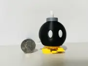 Bob-Omb Super Mario Bros Nintendo 3D Printed Wind Up Toy Plastic Action Figure