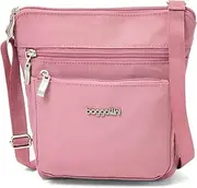 Baggallini Pocket Crossbody Bags for Women 8x8 Small Lightweight Durable Nylon Water-resistant Travel Purse W/Rfid Wristlet