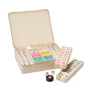 Aerin Enzo Travel Mahjong Set in Fawn
