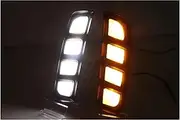 Mirror Indicator Light 2PCS Daytime Running Light DRL Front Bumper Air Intake Vent Cover Signal Day Fog Lamp for Civic 2016 2017 2018 2019 2020