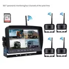 7" AHD Wireless Backup Camera Monitor DVR Truck Digital Split Screen Recording