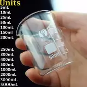 50ml 100ml 500ml Chemistry Laboratory Beaker Borosilicate Measuring Glass Beaker