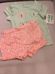 Child Of Mine Infant Girls Outfit 2-Piece Set Butterfly Nee