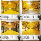 Autumn DeciduousForest Tapestry Background Cloth Hanging Cloth Bedroom WallCloth