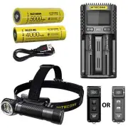 Combo: Nitecore HC35 Rechargeable LED Headlamp -2700Lm w/NL2150HPi, UMS2 & TUP