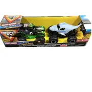 Monster Jam Official Grave Digger vs Megalodon Racing Rivals Remote Control Cars
