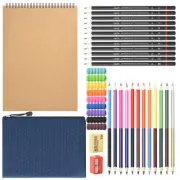HomeMall Drawing Sketching Pencils Set, 37 Packs Art Kit with Sketchbook Draw...