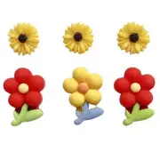Fall Flowers - Flat Back Embellishments - Shelly's Buttons - Craft Sewing Scrap