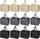 Set of 12 Reusable Grocery Bags Large Foldable Heavy Duty Shopping Tote Produce