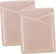 AUTSUPPL 2pcs PU Card Holder Wallet for Mobile Phones Adhesive Back Pocket Sleeve for Id Credit and Business Cards Design Durable and Comfortable