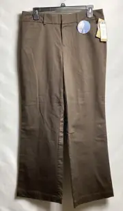 Dockers mid rise curvy fit pants size 10 Short Brown NWT