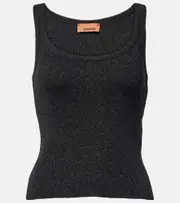 [Missoni] Missoni Lamé tank top UK 12 black
