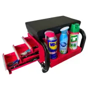 Mechanic Mobile Workshop Creeper Seat with Drawers Tool Storage