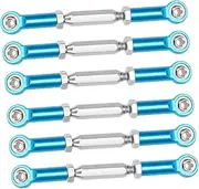 CORHAD 6Pcs Adjustable Pull Rods Turnbuckle Linkage for Redcat Hsp Racing Hpi Truck Buggy Upgrade Parts Blue