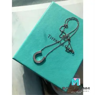 二手正品Tiffany蒂芙尼鉑金鑽石馬蹄項鍊