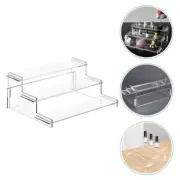 Acrylic Riser Display Stand Clear Perfume Organizer Stand Display Shelf for