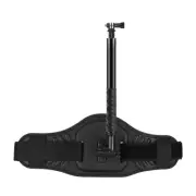 Adjustable Selfie Stick + Waist Belt Mount Strap for Action Camera Black R5G8