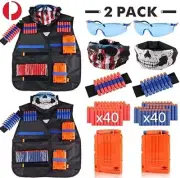 2 Sets Tactical Vest Accessories Kit For Elite Dart Nerf Guns Vest Suit Bullets