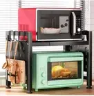 Adjustable Microwave Oven Rack,Microwave Stand Shelf Heavy Duty 2-Tier Shelf ...