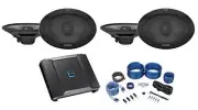 (4) ALPINE R-S69.2 300w 6x9" Car Audio 2-Way Speakers+ Alpine R-A60F 4-Channel A