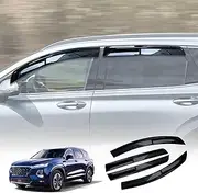 X-CAR Premium Weathershields for Hyundai Santa Fe Santafe 2018-2023 Car Weather Shields Wind Deflectors Window Sun Visor 4-Piece Set