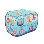 Childrens Indoor Car Toy Play Tent - Blue Animal Van
