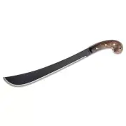 Condor Golok Machete 1075 carbon steel plain blade black leather sheath lynard