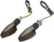 Turn Signal Indicator 2PCS 14LED Universal 12V Motorcycle Flashing Turn Signal Light Amber Blinker Light LED Flasher Relay (Color : Smoke)