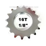 16T COG FIXED GEAR TRACK 16 TOOTH CHROME PLATE 1/8 INCH 1/8" FIXIE