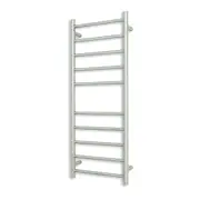 Radiant Brushed 430 x 1100mm Round Heated Towel Rail (Right Wiring) BRU-RTR430RIGHT