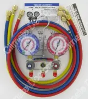Yellow Jacket 49867 TITAN 2-V Manifold Gauges w/ Hoses