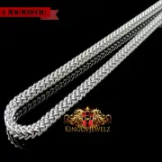 Men's Ladies Pure Sterling Silver 3 mm Franco Cuban Chain Necklace 24~36 inch