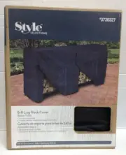 Style Selections 8 ft Log Rack outdoor Firewood Cover Front Access Panels Black