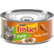 Purina Friskies Pate Wet Cat Food, Poultry Platter 5.5 oz (Pack of 24)